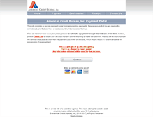 Tablet Screenshot of americancreditbureau.123fastpay.com